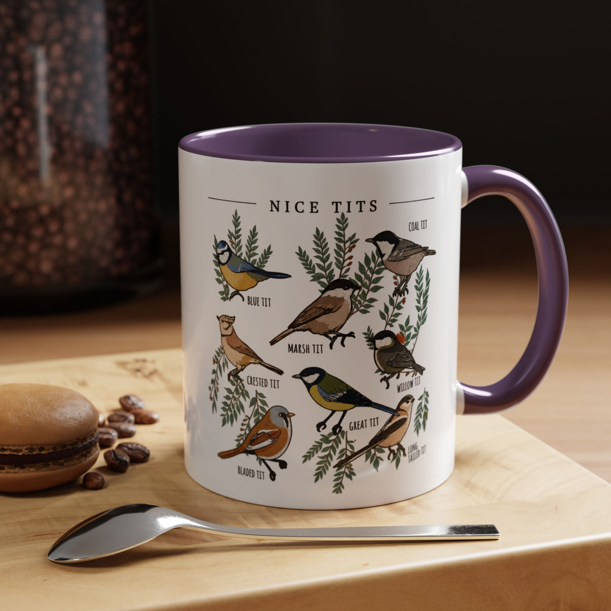 Nice Tits Bird Illustration Coffee Mug