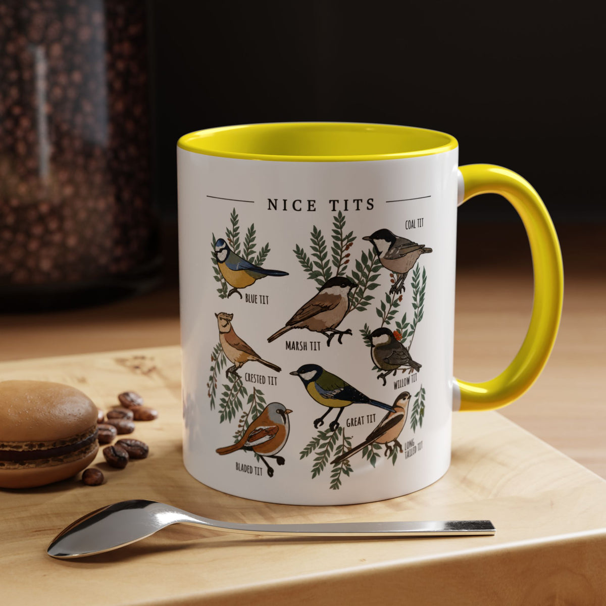 Nice Tits Bird Illustration Coffee Mug
