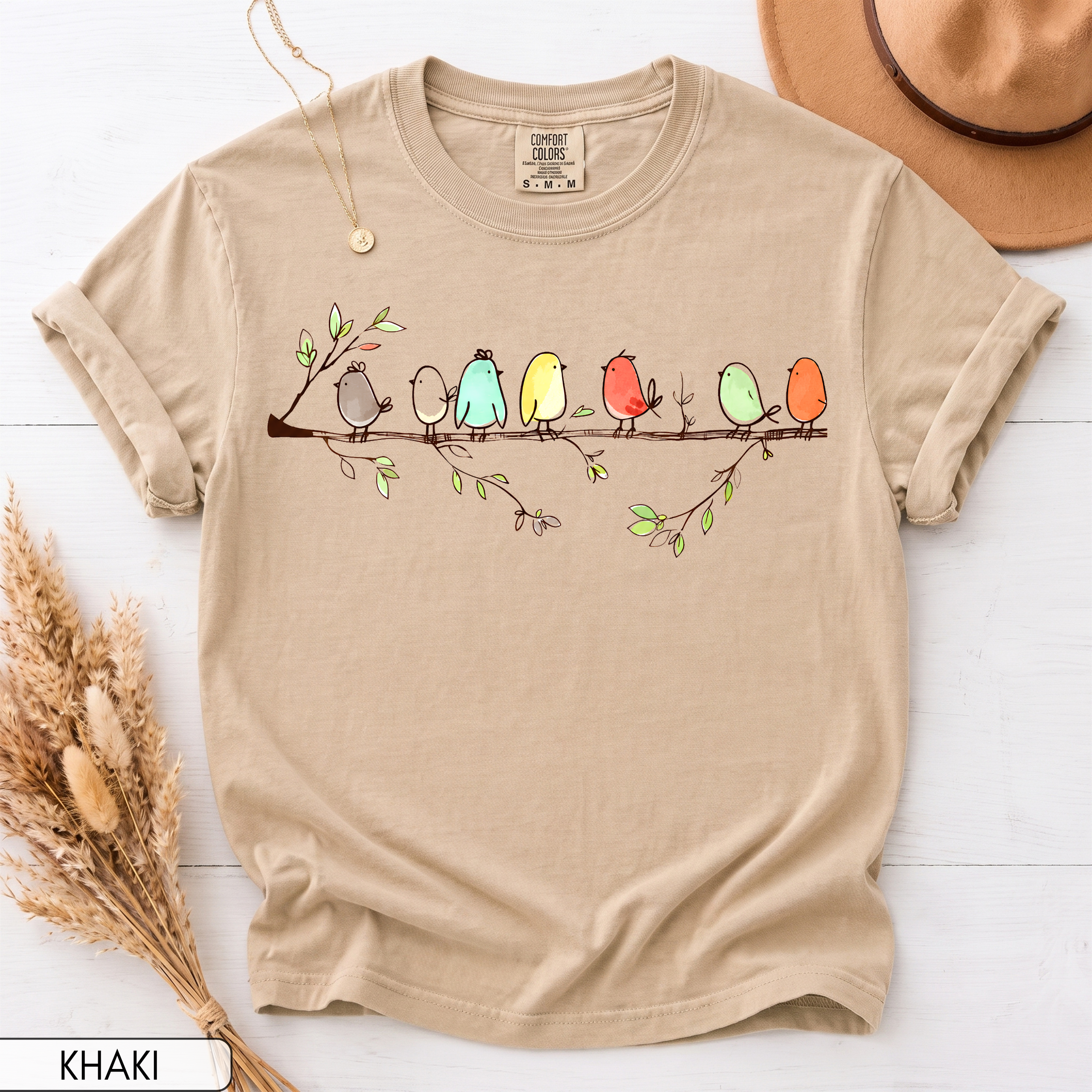 Cute Birds Comfort Colors T-Shirt