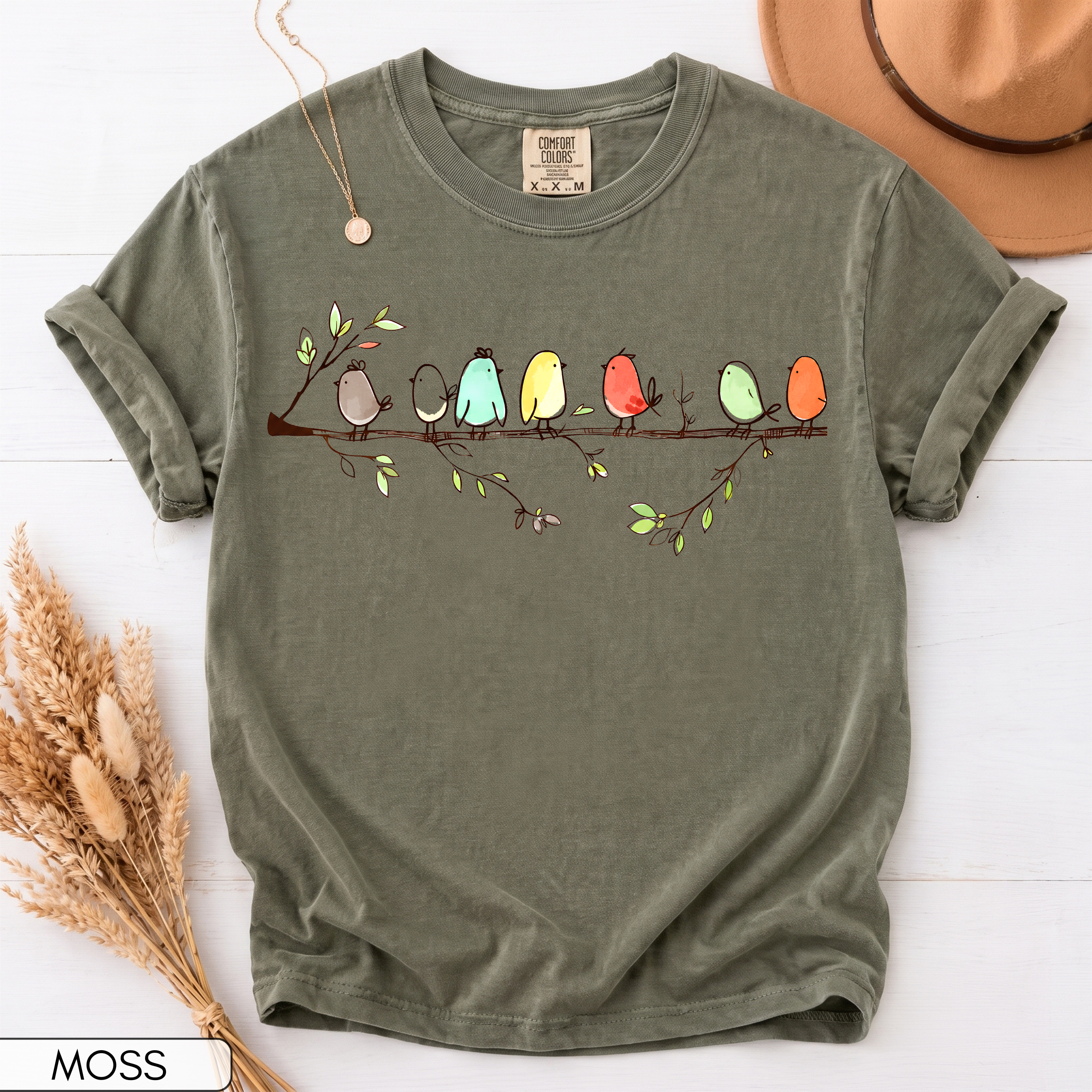 Cute Birds Comfort Colors T-Shirt