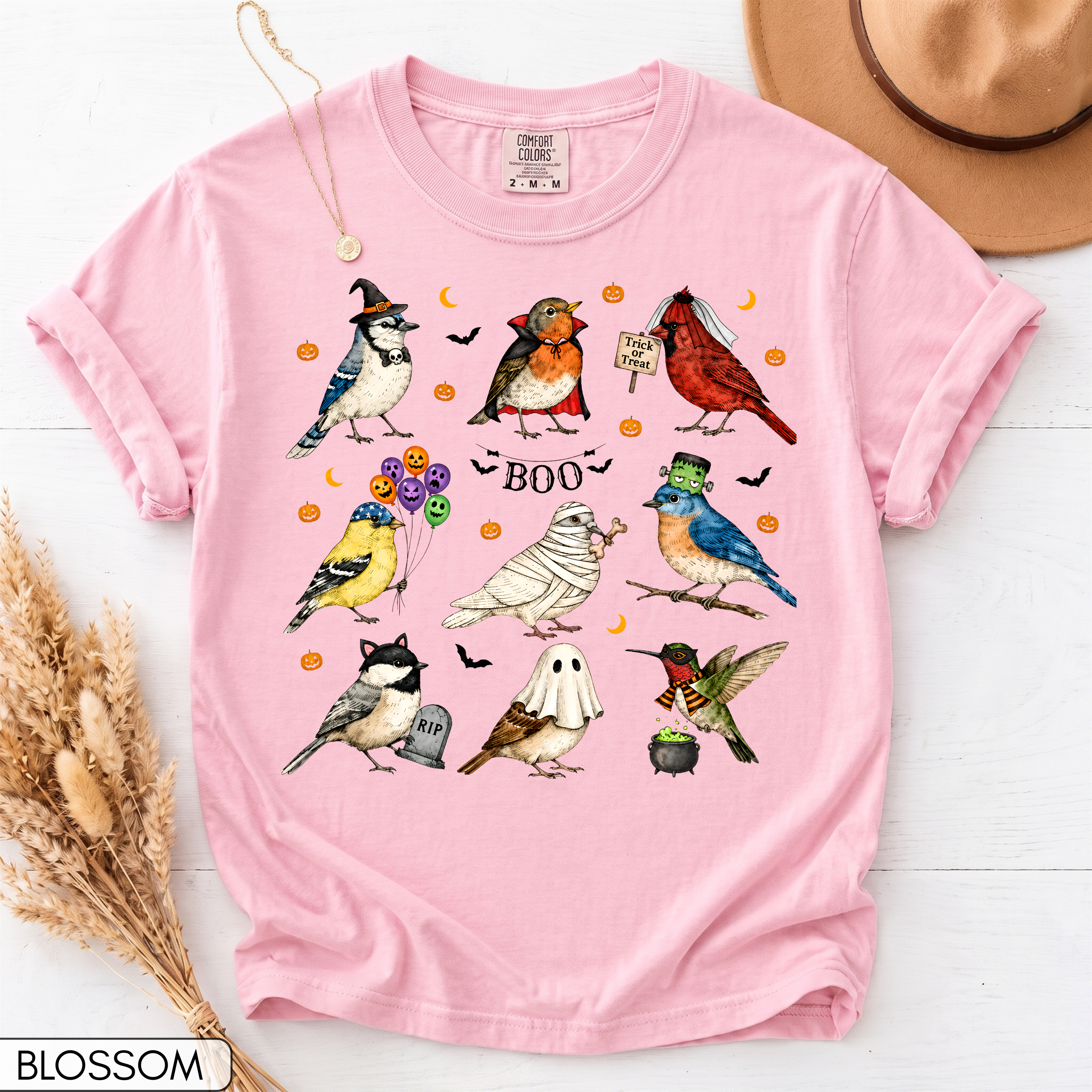 Halloween Birds Comfort Colors T-Shirt