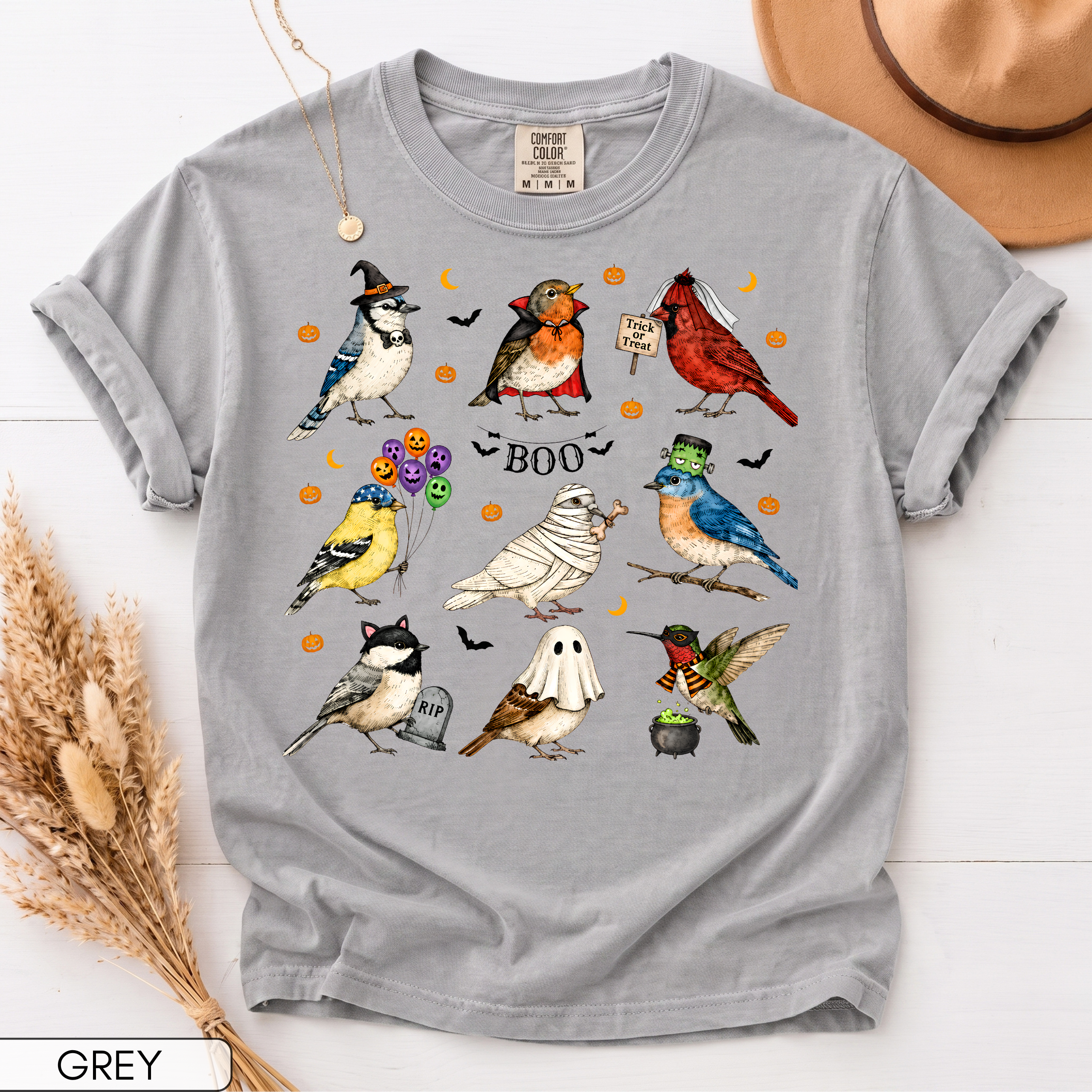 Halloween Birds Comfort Colors T-Shirt
