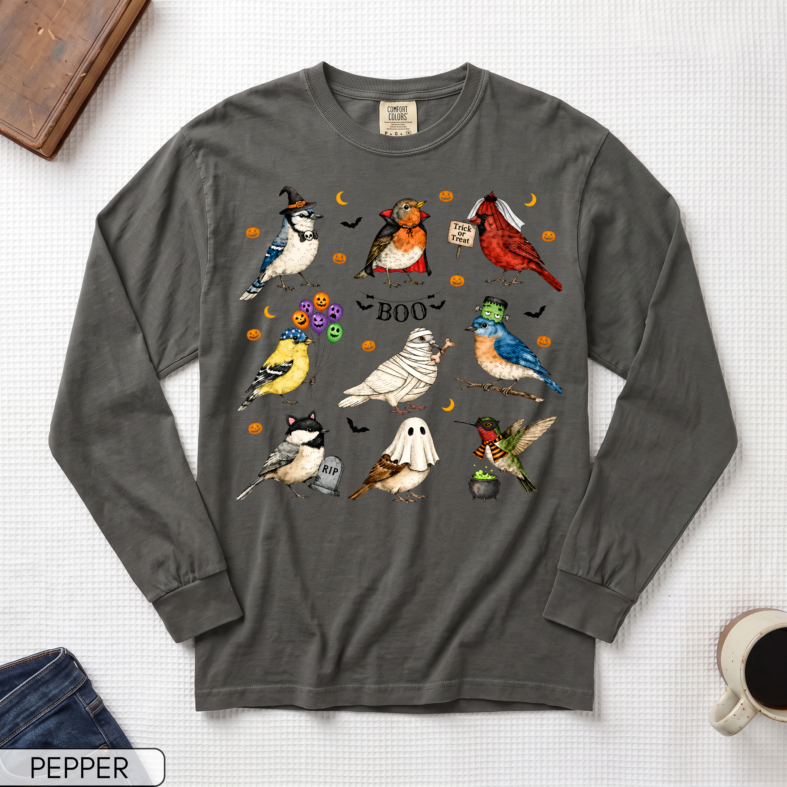Halloween Birds Long Sleeve Shirt