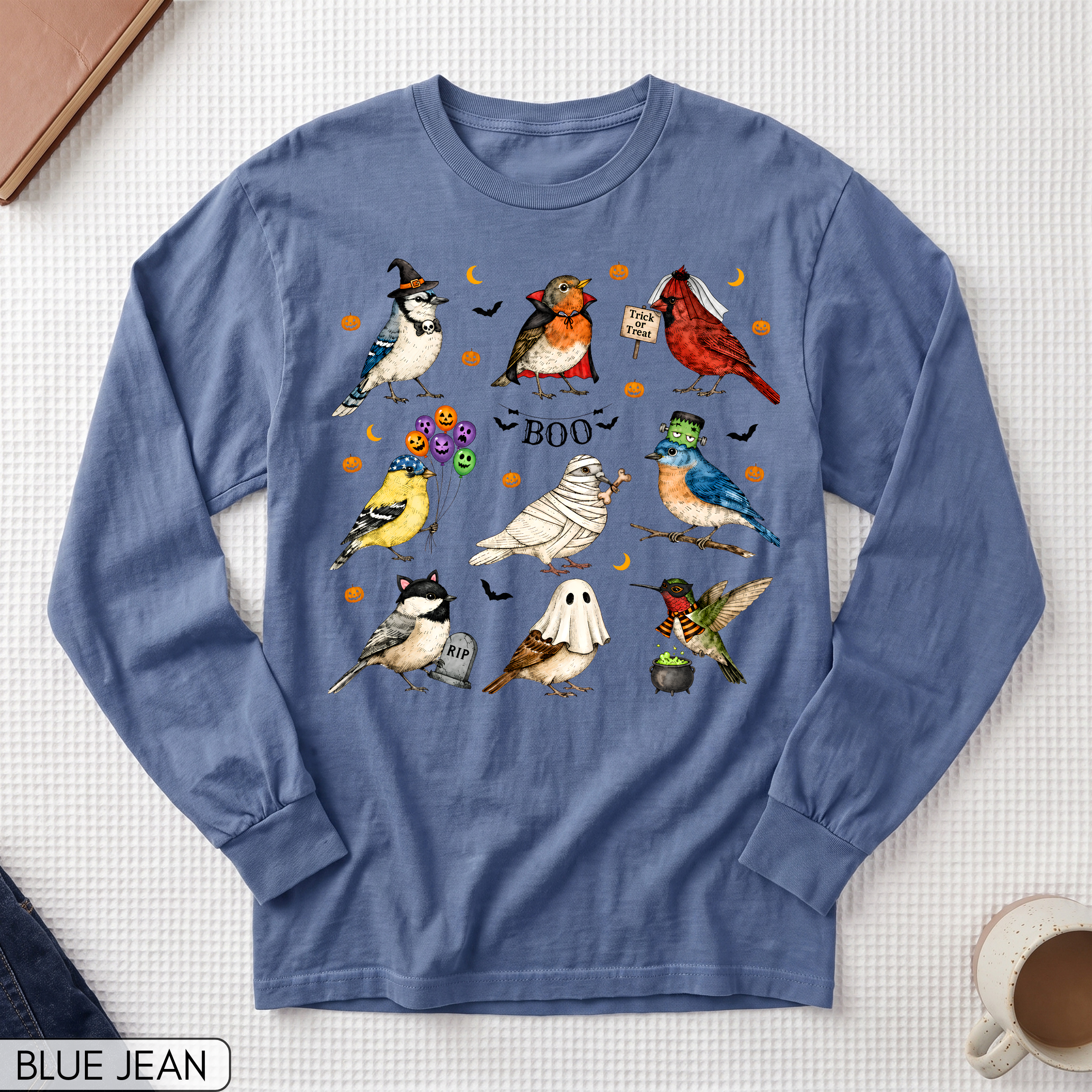Halloween Birds Long Sleeve Shirt