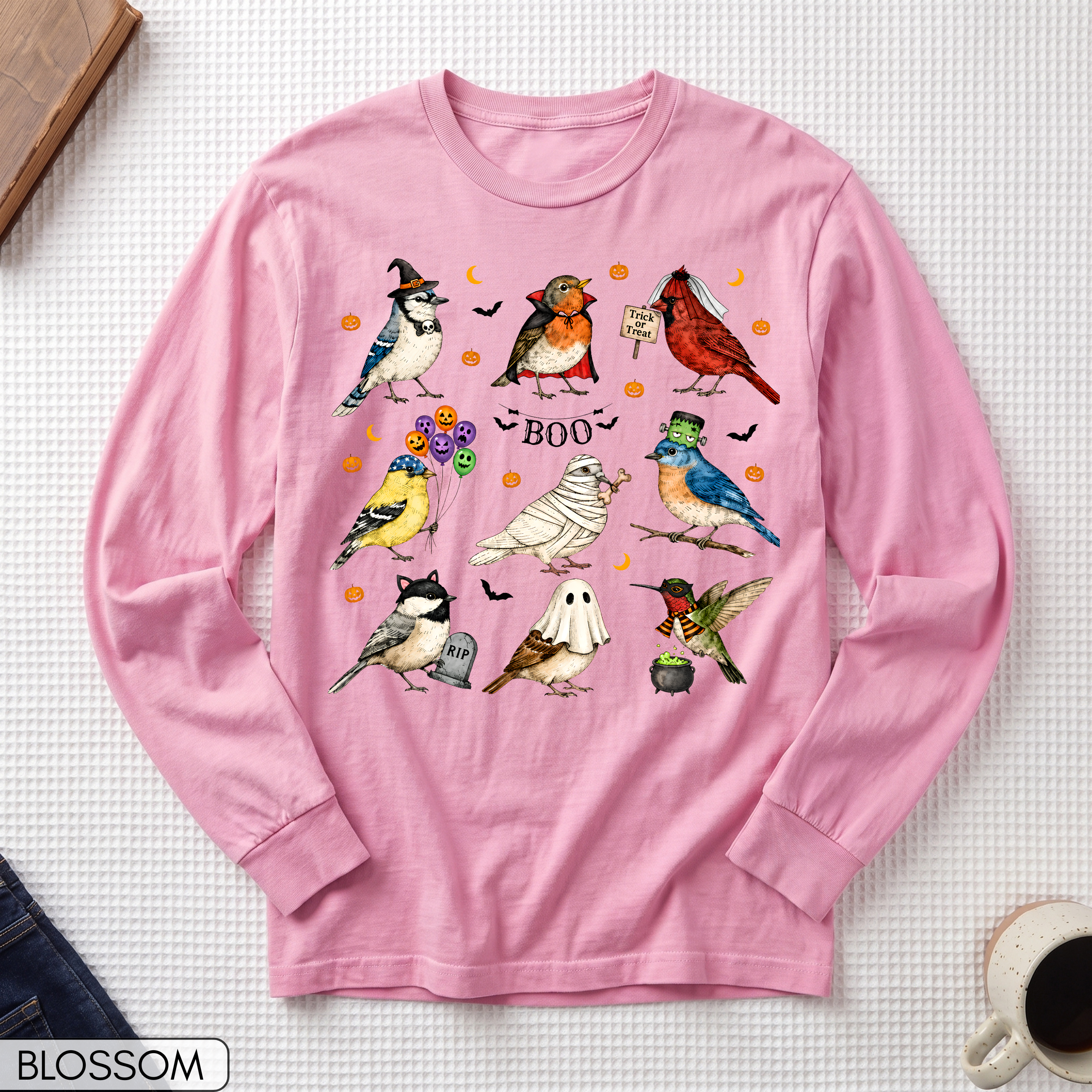 Halloween Birds Long Sleeve Shirt
