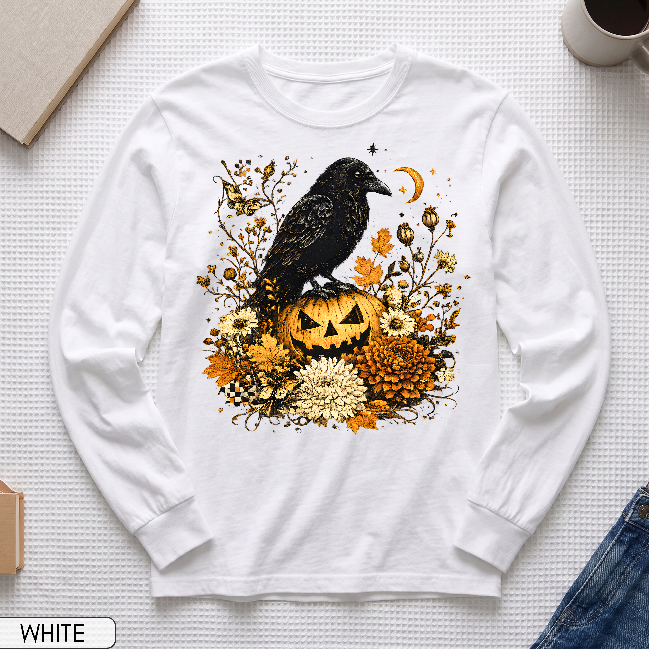 Halloween Raven Long Sleeve T-shirt