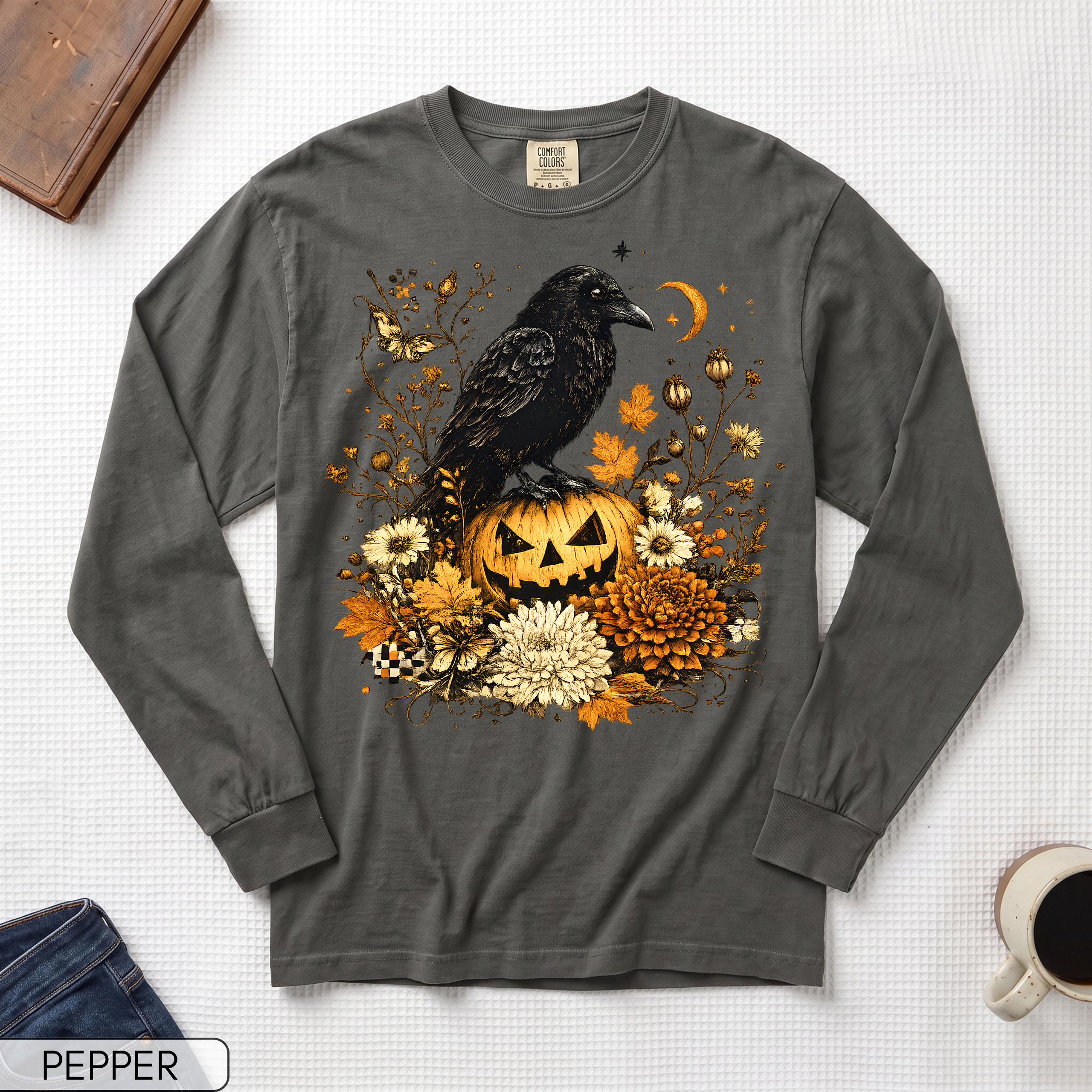 Halloween Raven Long Sleeve T-shirt