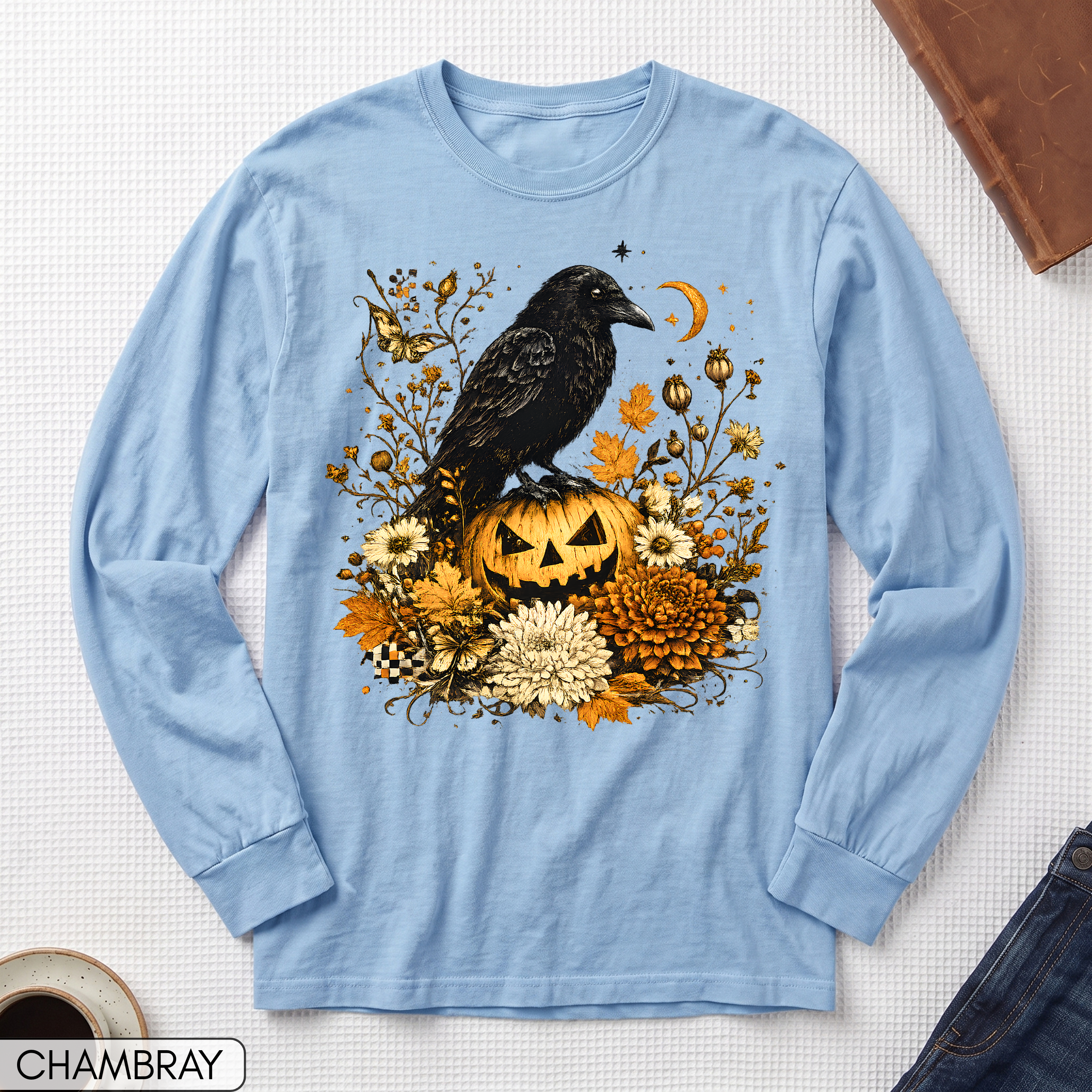 Halloween Raven Long Sleeve T-shirt
