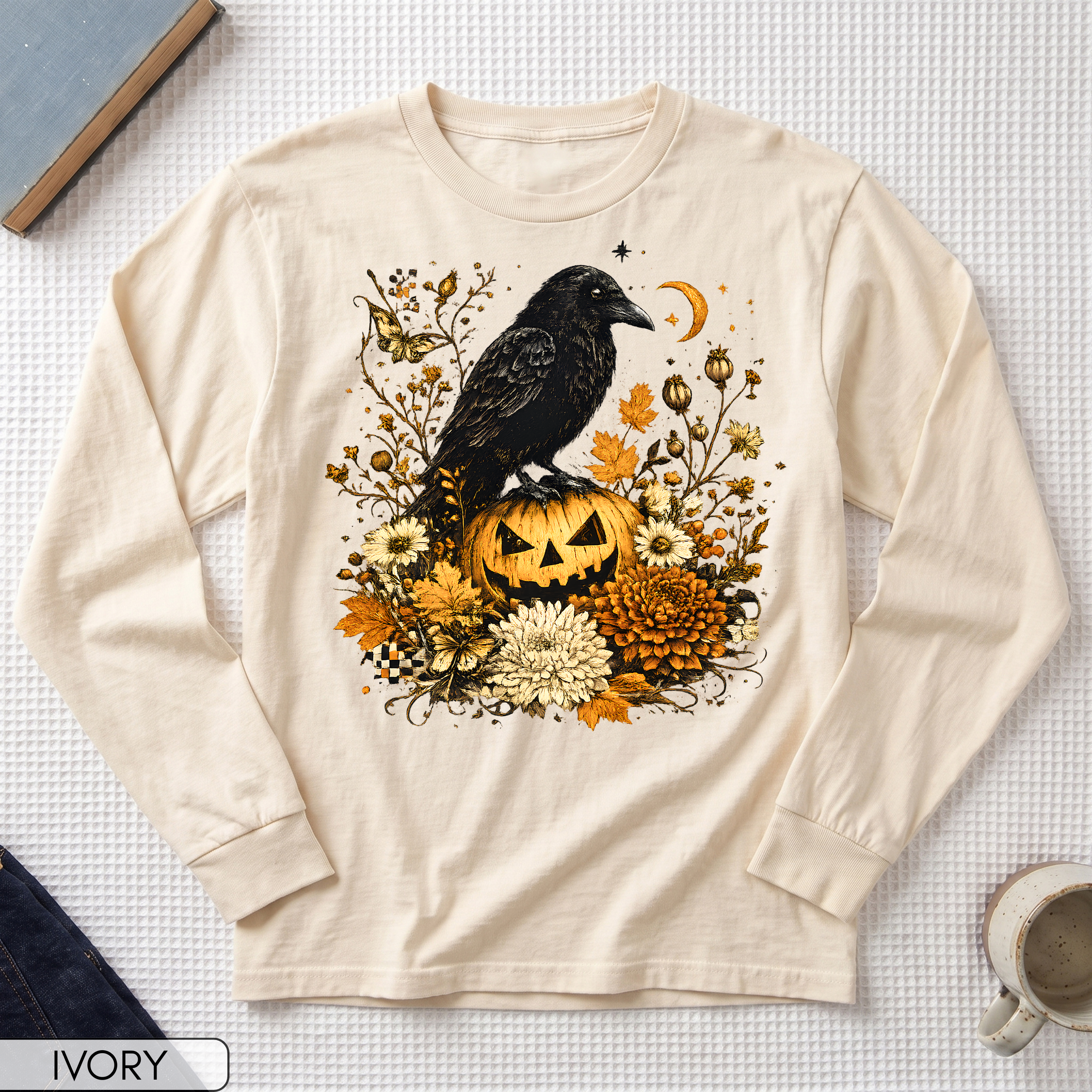 Halloween Raven Long Sleeve T-shirt