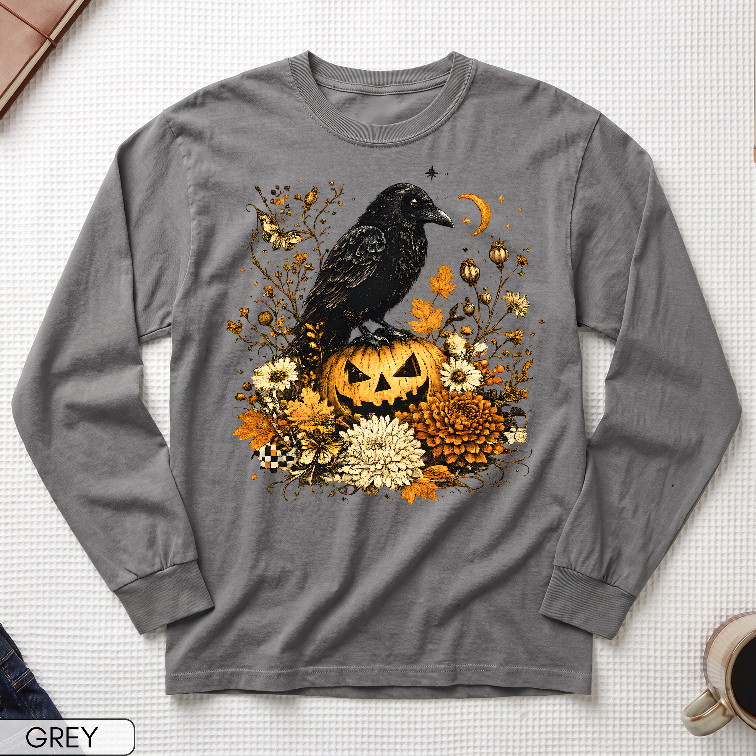 Halloween Raven Long Sleeve T-shirt