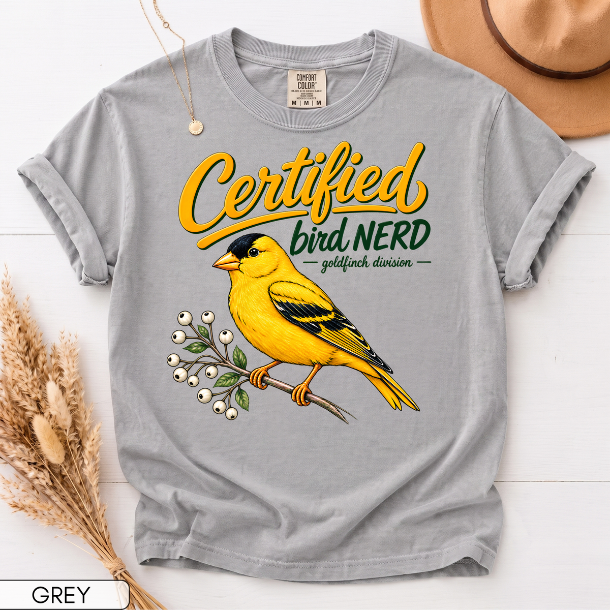 Certified Bird Nerd Goldfinch Unisex T-Shirt