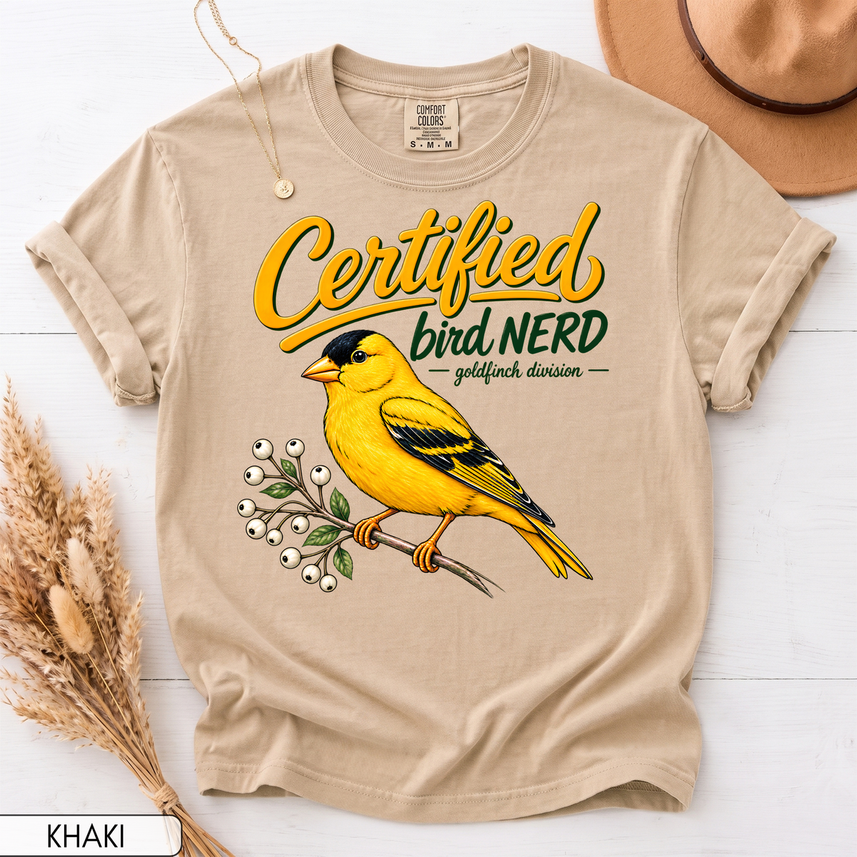 Certified Bird Nerd Goldfinch Unisex T-Shirt