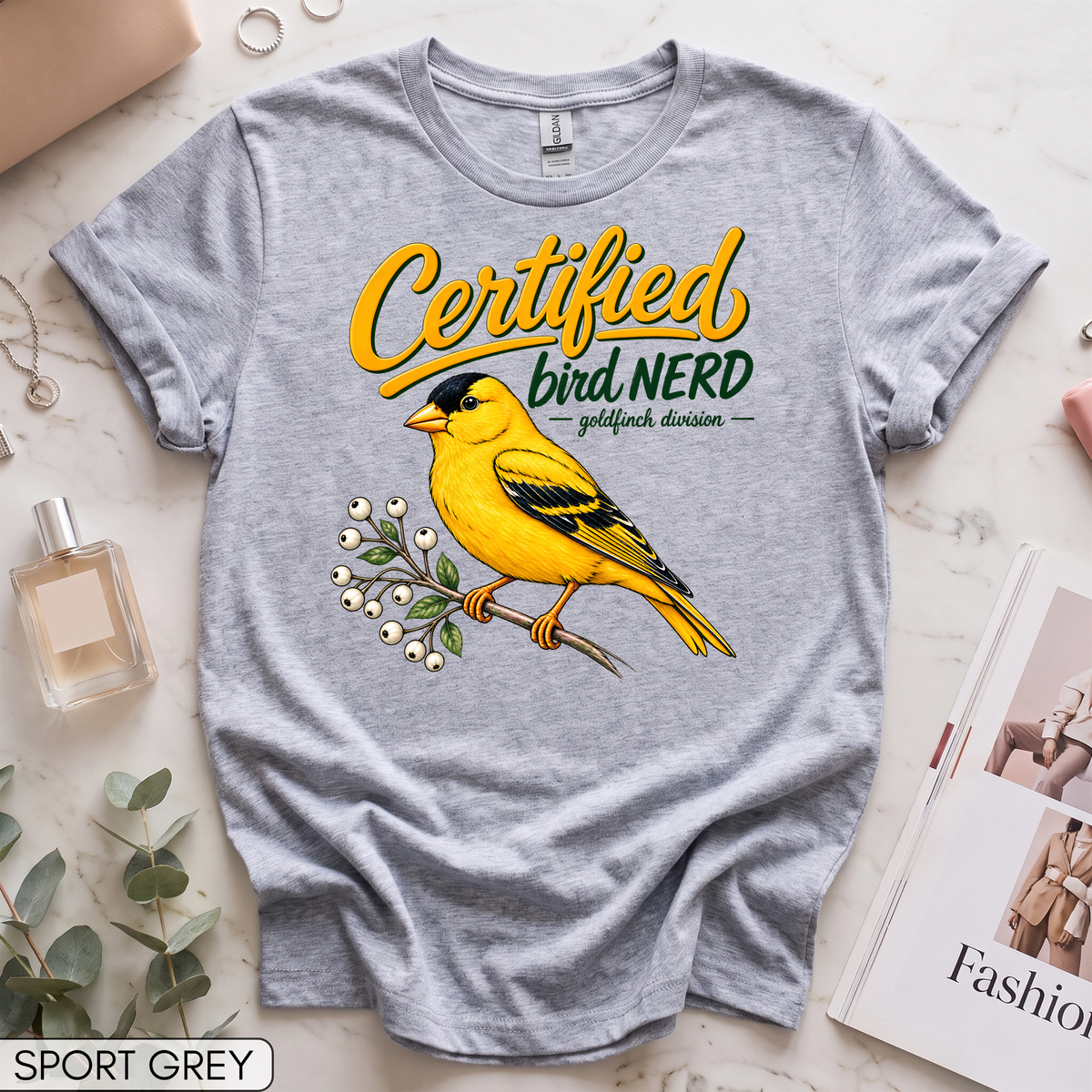 Certified Bird Nerd Goldfinch Women's Short Sleeve T-Shirt
