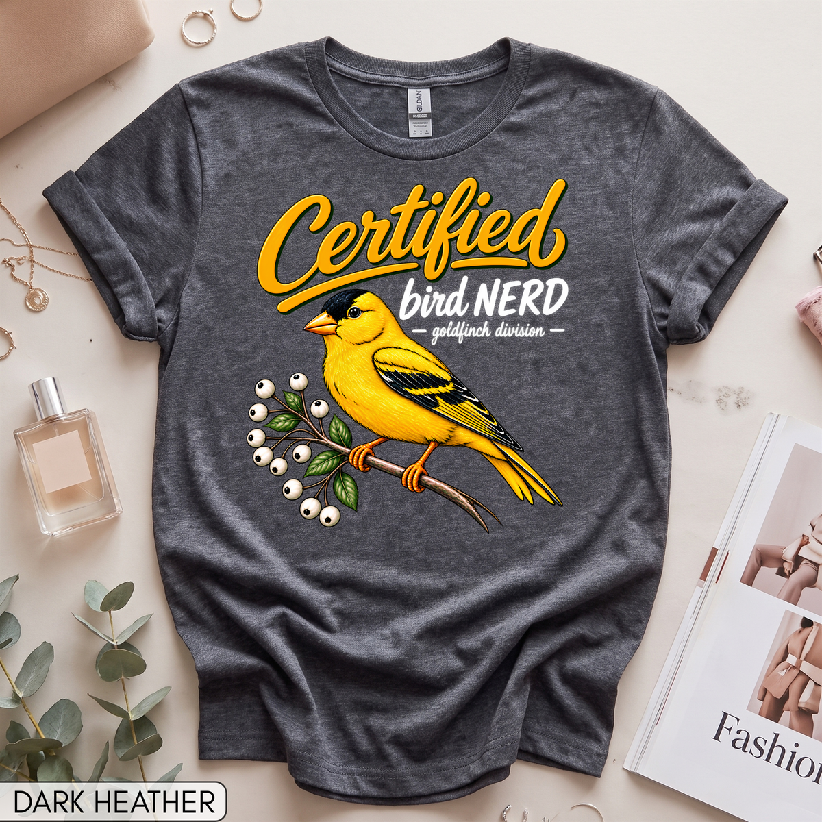 Certified Bird Nerd Goldfinch Women's Short Sleeve T-Shirt