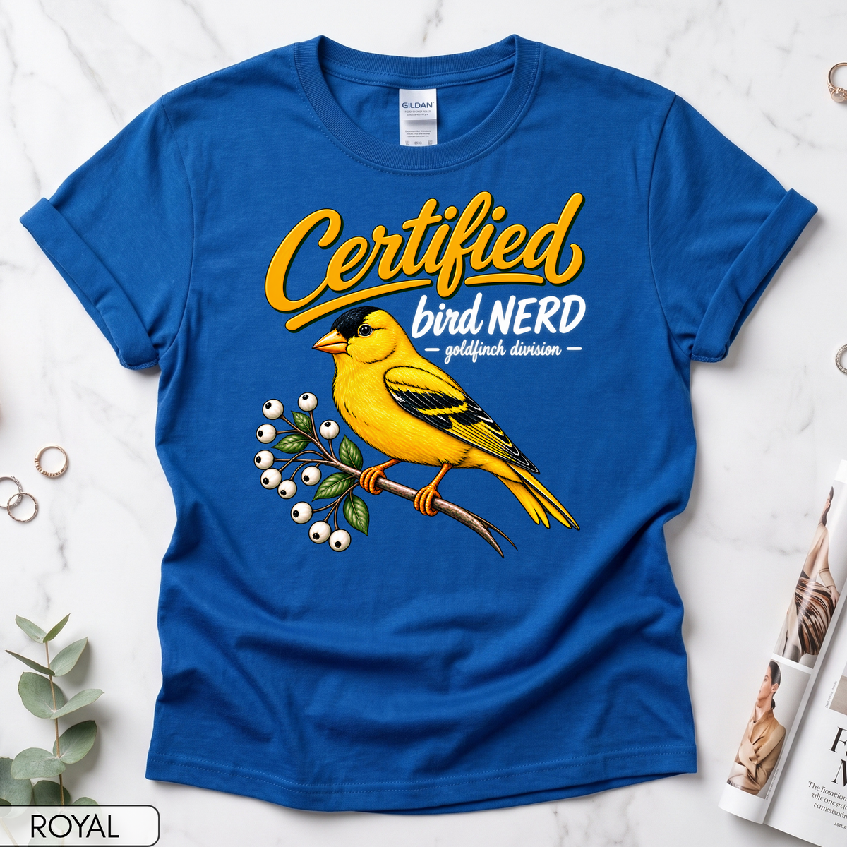 Certified Bird Nerd Goldfinch Women's Short Sleeve T-Shirt
