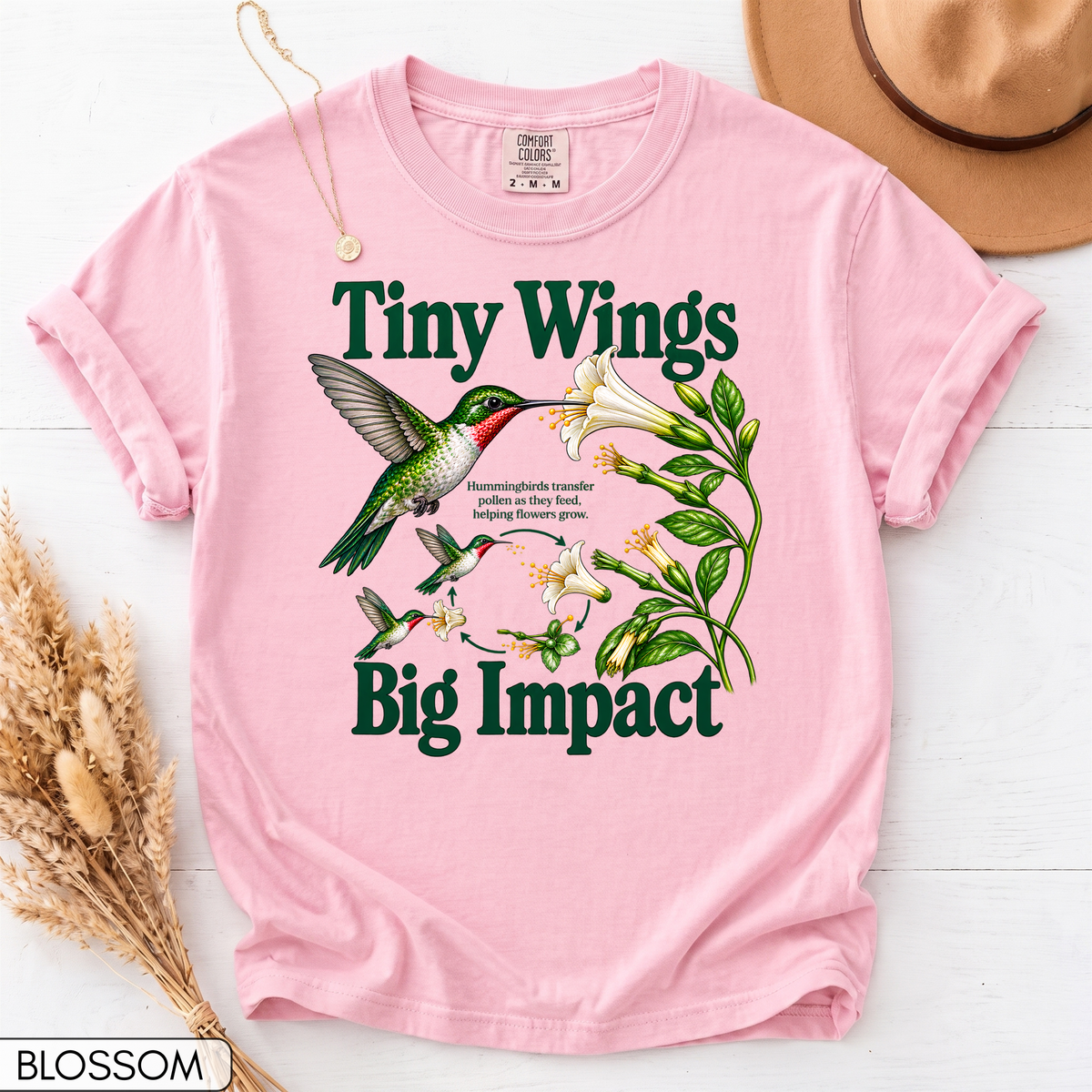 Tiny Wings Big Impact Hummingbird Unisex T-Shirt