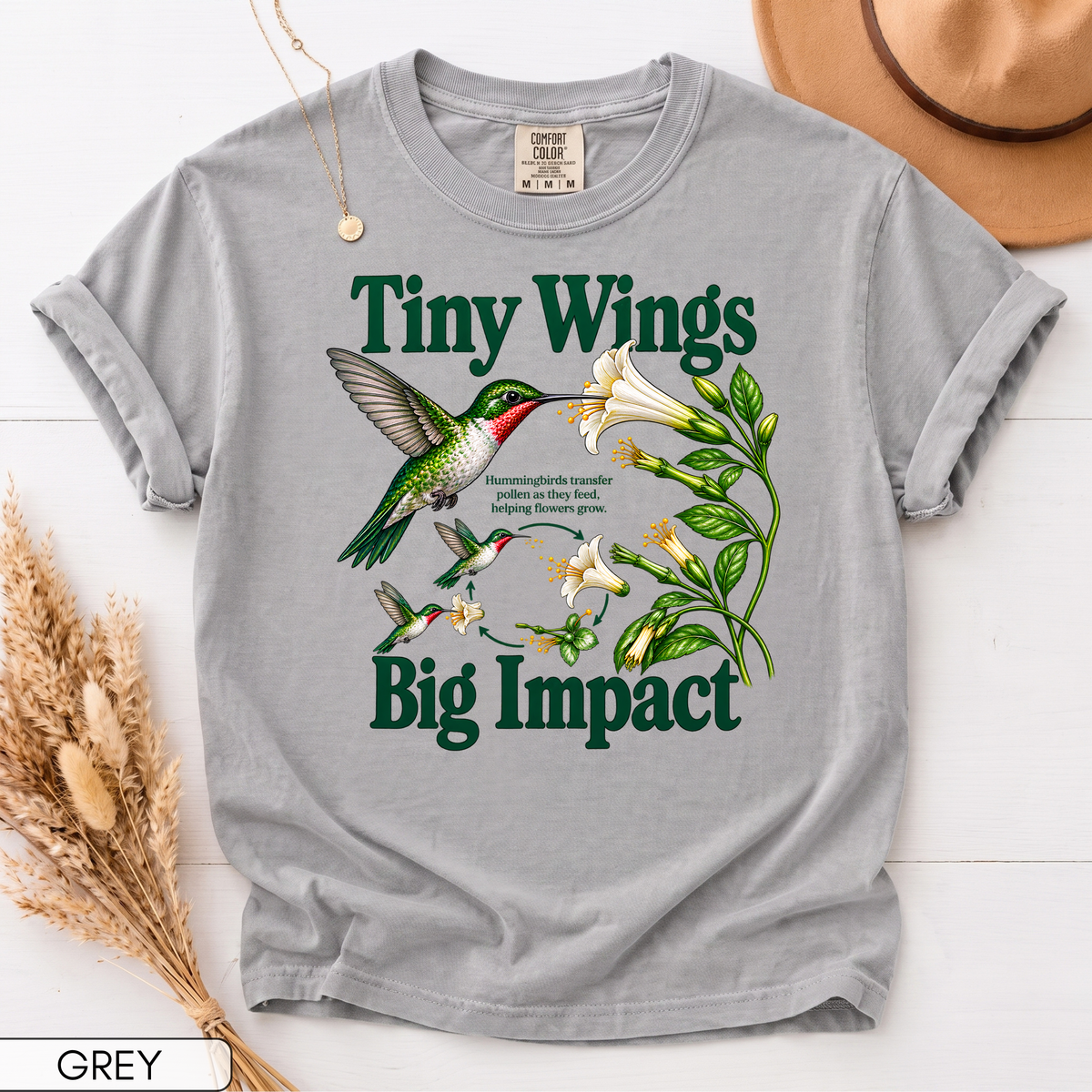 Tiny Wings Big Impact Hummingbird Unisex T-Shirt