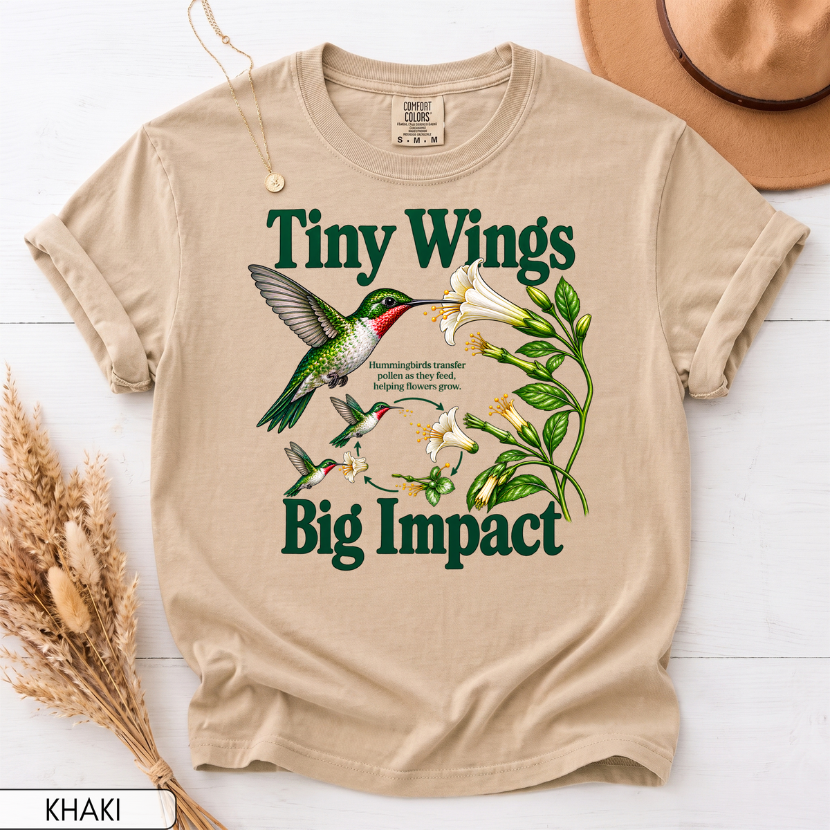 Tiny Wings Big Impact Hummingbird Unisex T-Shirt
