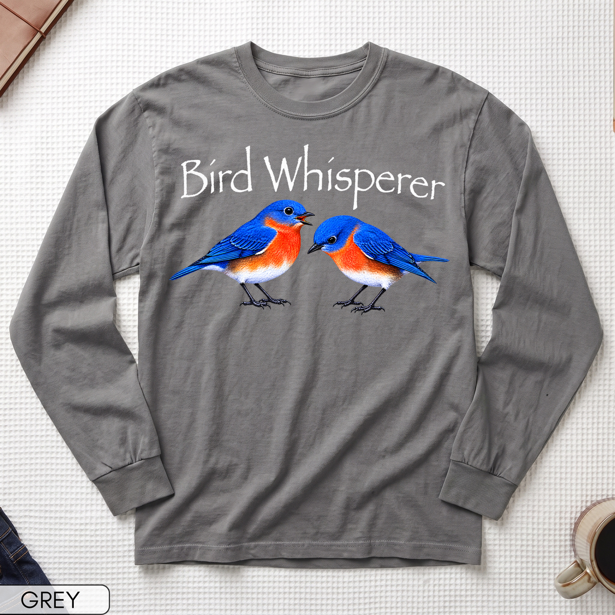Bird Whisperer Bluebird Long Sleeve T-shirt
