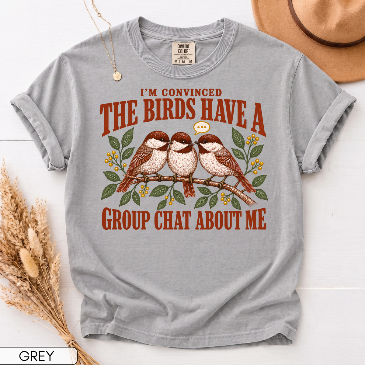 Birds Have a Group Chat About Me Unisex T-Shirt