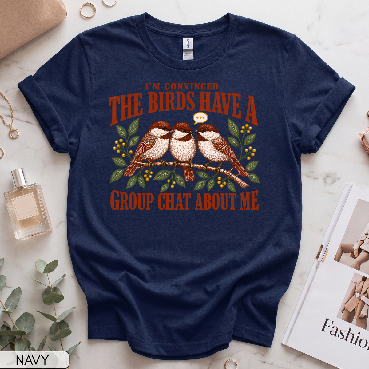 Birds Have a Group Chat About Me Women's Short Sleeve T-Shirt