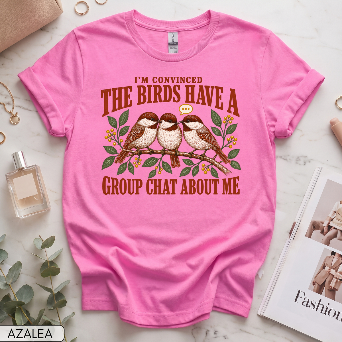 Birds Have a Group Chat About Me Women's Short Sleeve T-Shirt