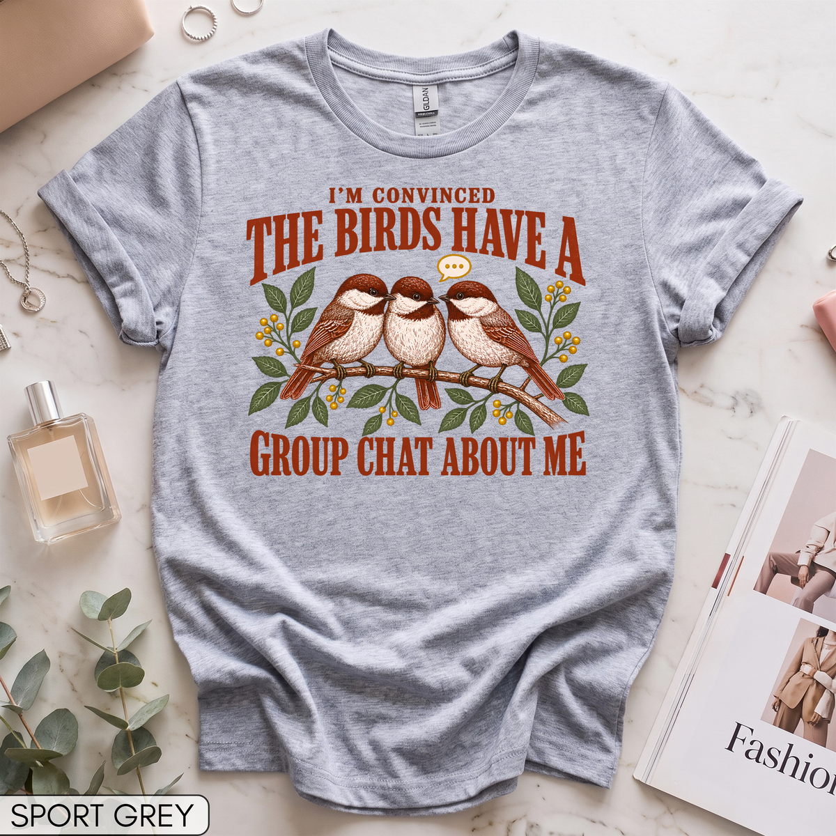 Birds Have a Group Chat About Me Women's Short Sleeve T-Shirt