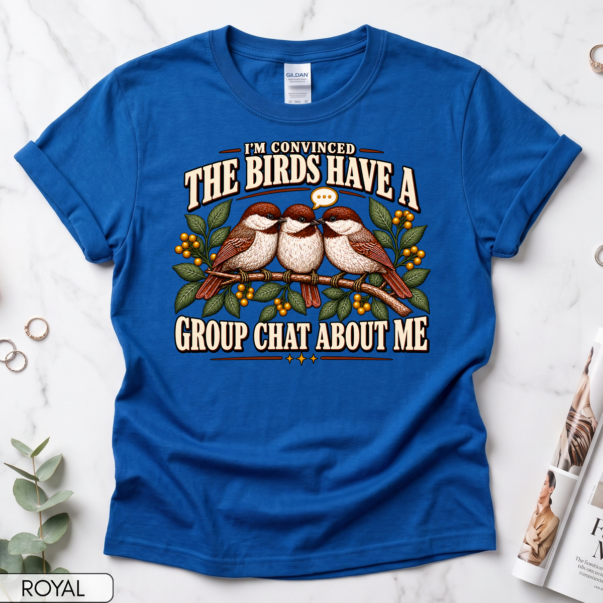 Birds Have a Group Chat About Me Women's Short Sleeve T-Shirt