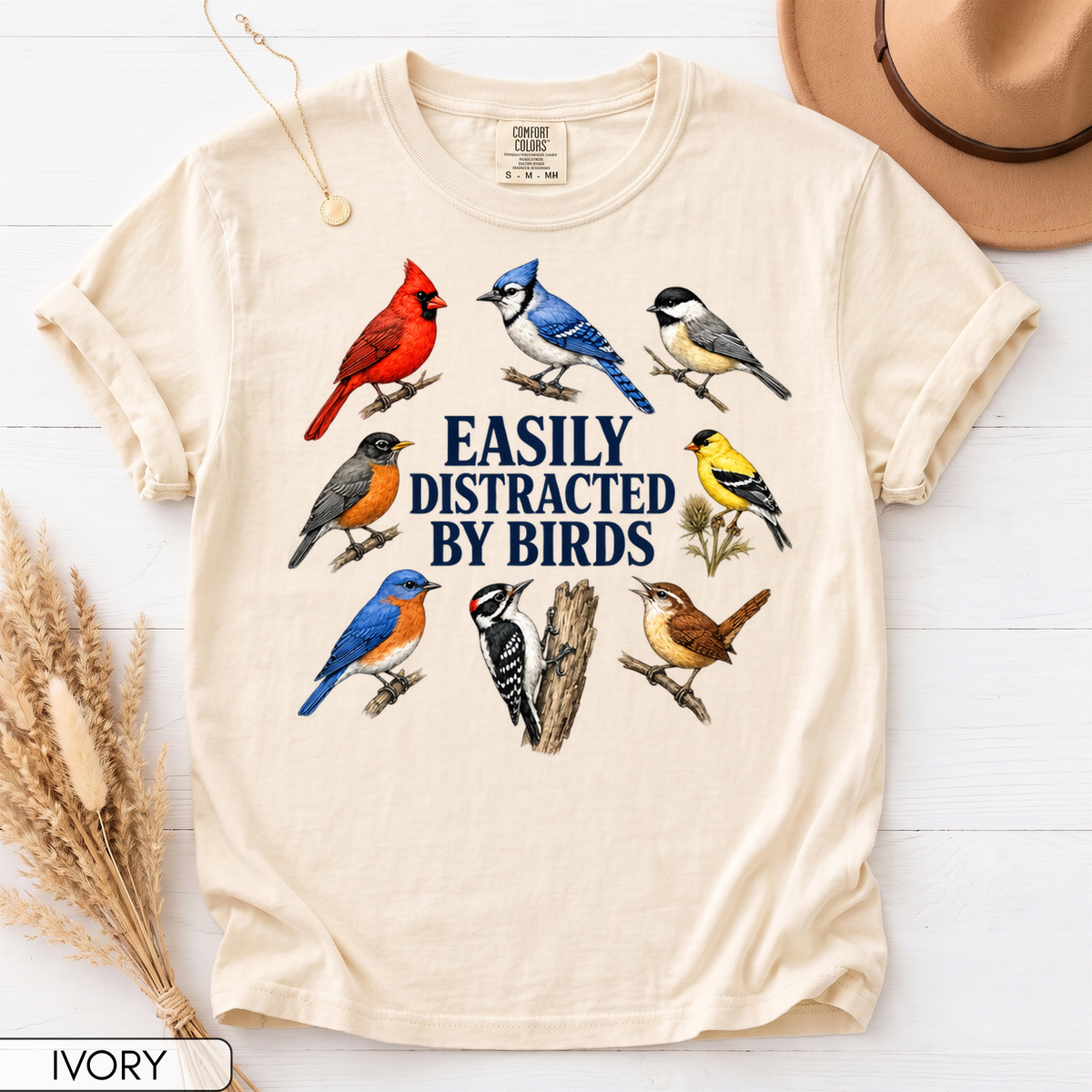 Easily Distracted By Birds Unisex T-Shirt