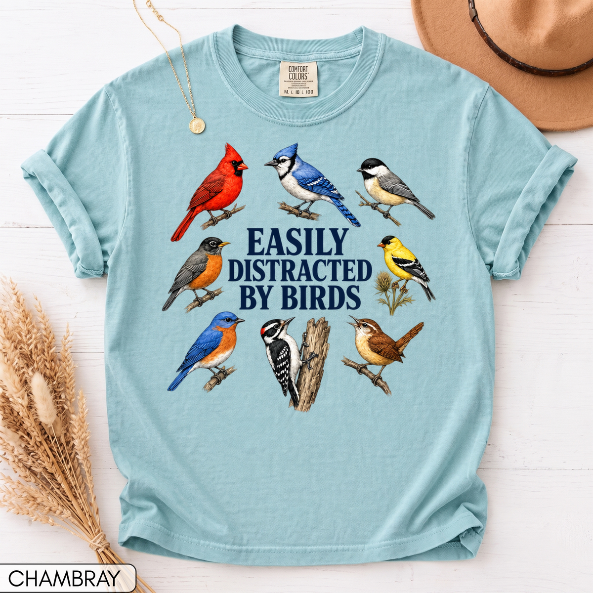 Easily Distracted By Birds Unisex T-Shirt