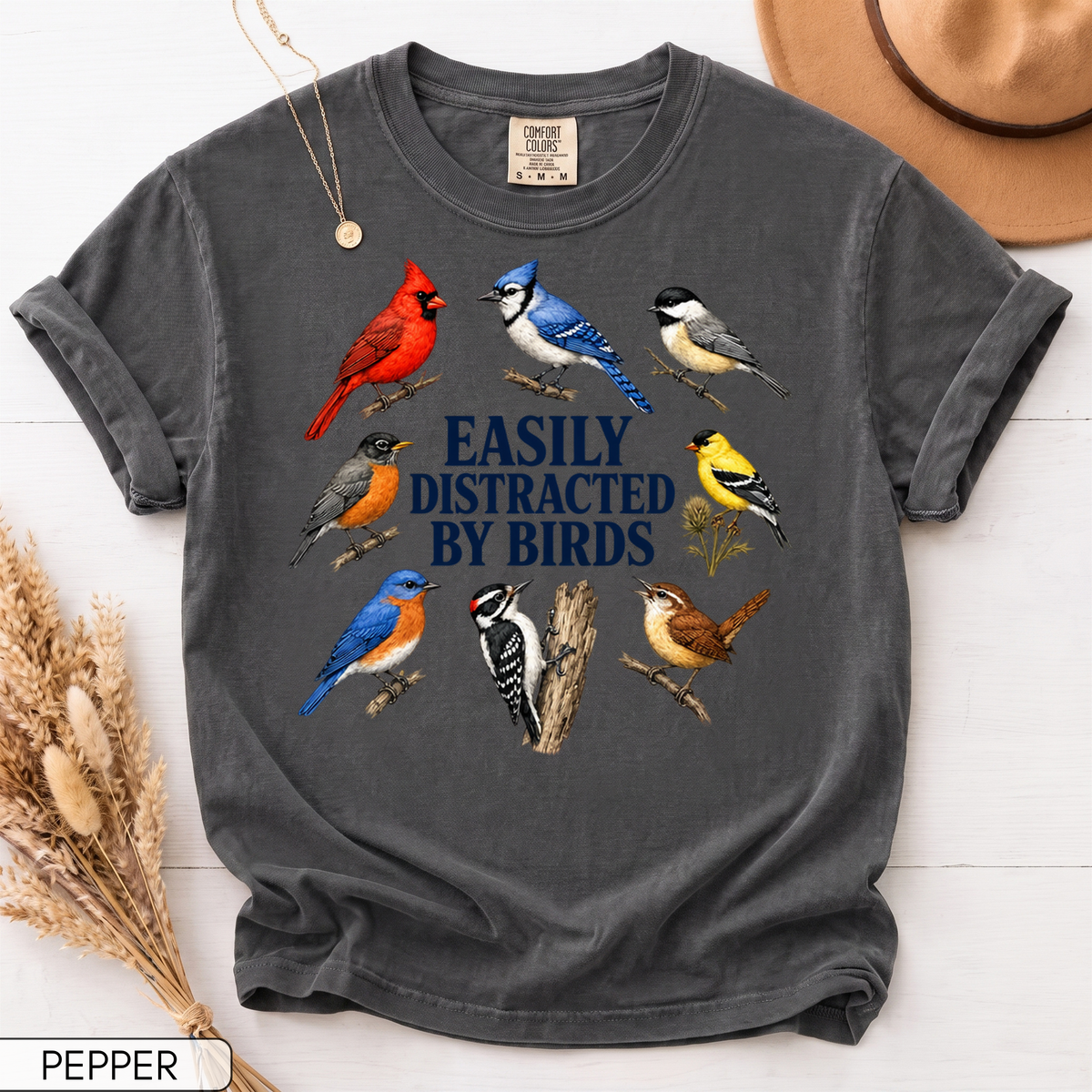 Easily Distracted By Birds Unisex T-Shirt