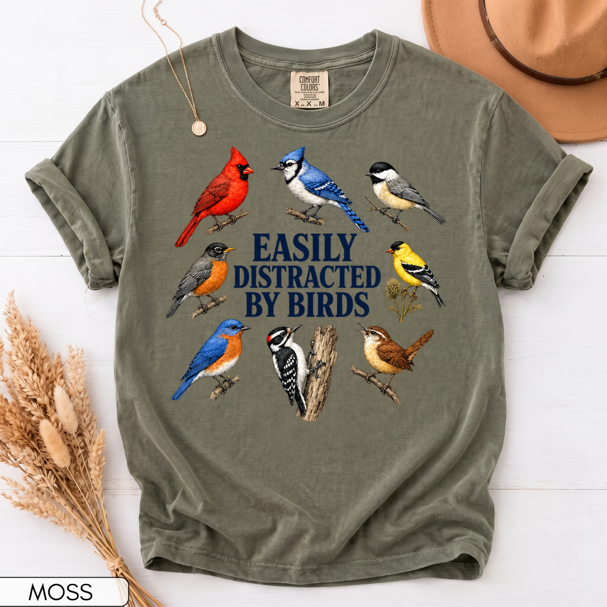Easily Distracted By Birds Unisex T-Shirt