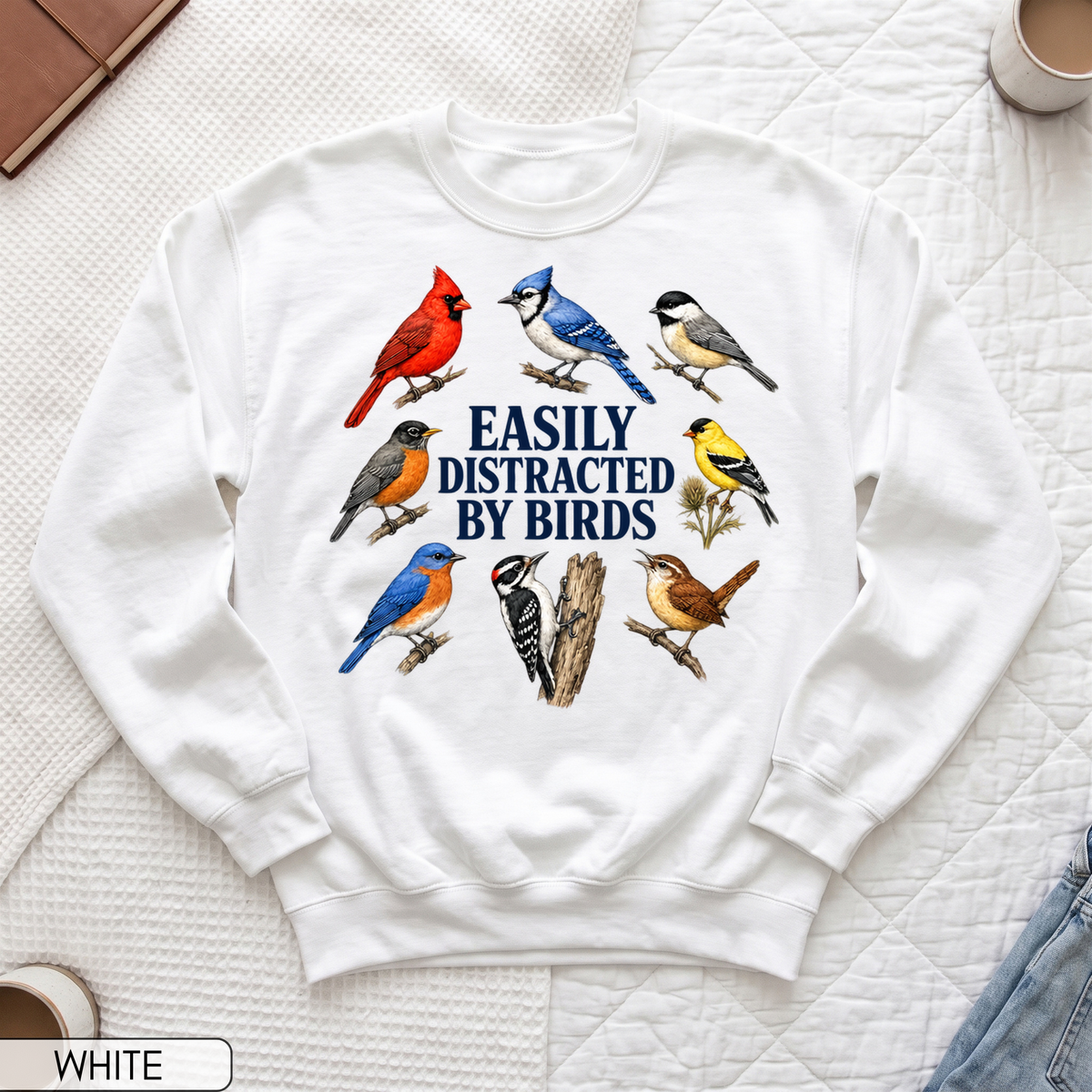 Easily Distracted By Birds Unisex Sweatshirt