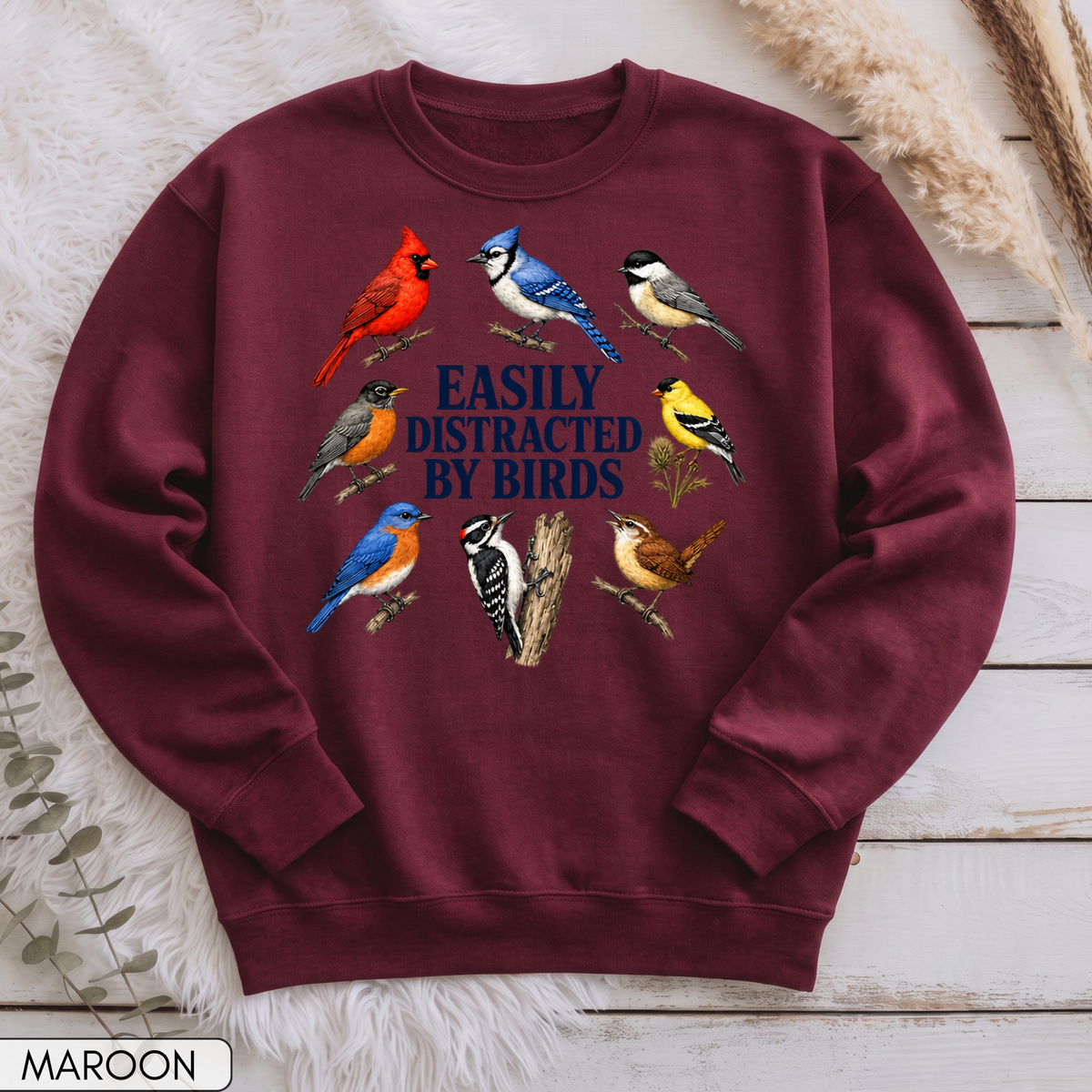 Easily Distracted By Birds Unisex Sweatshirt