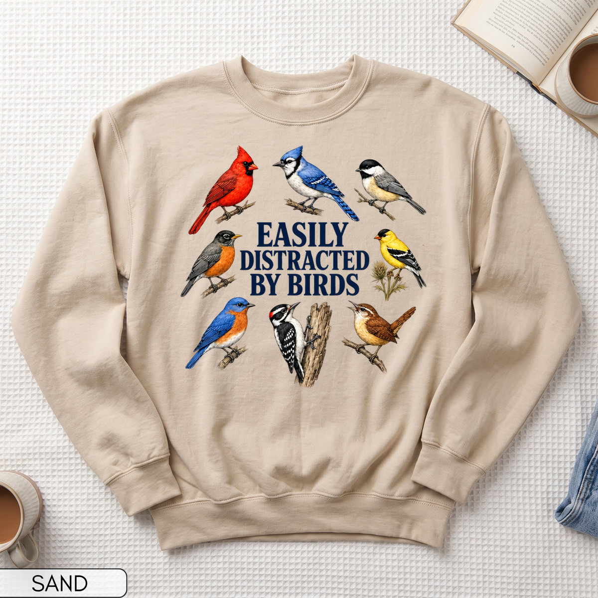 Easily Distracted By Birds Unisex Sweatshirt