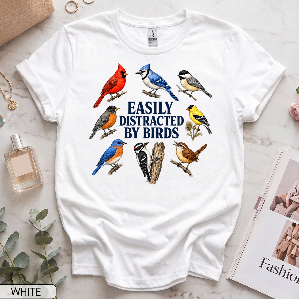 Easily Distracted By Birds Women's Short Sleeve T-Shirt