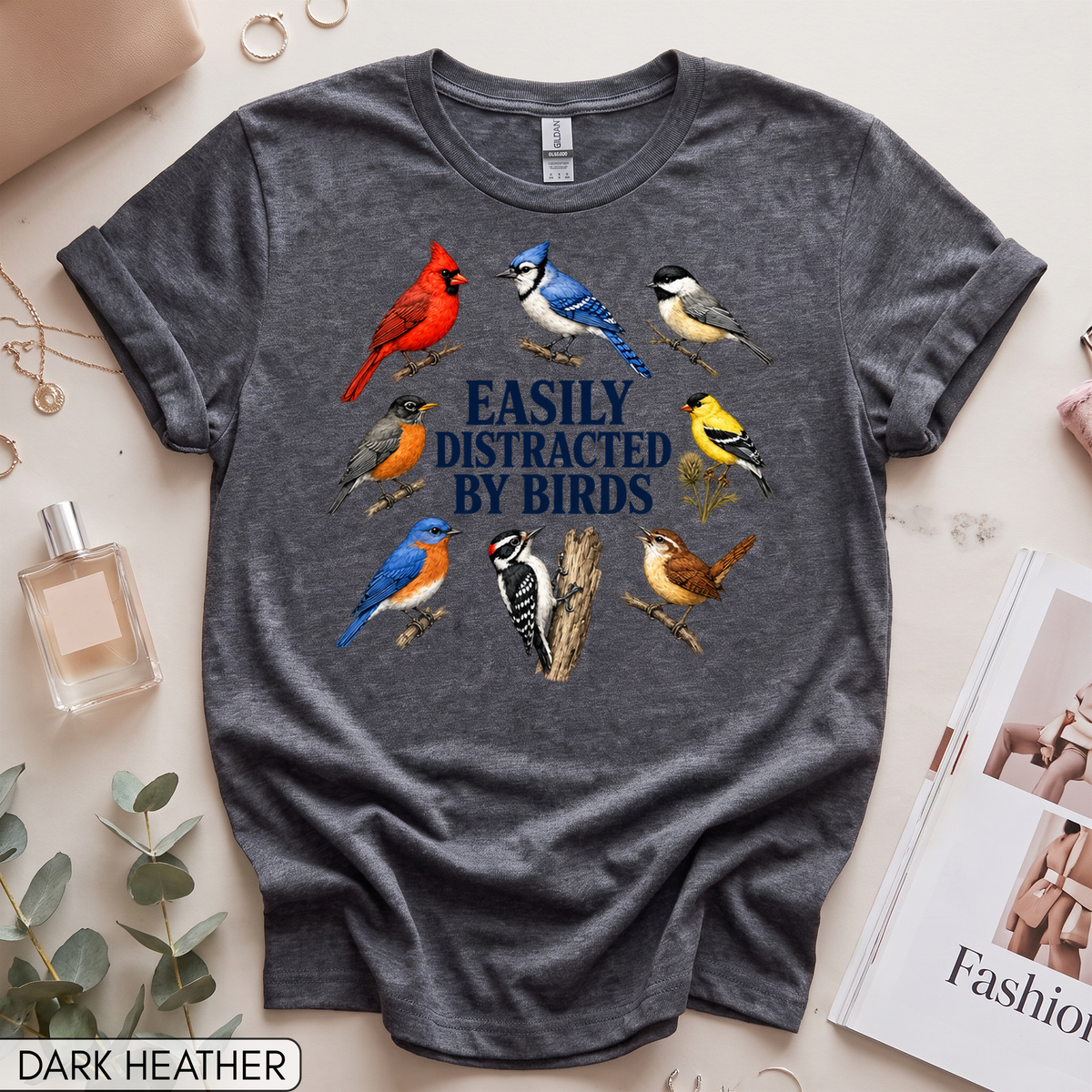 Easily Distracted By Birds Women's Short Sleeve T-Shirt