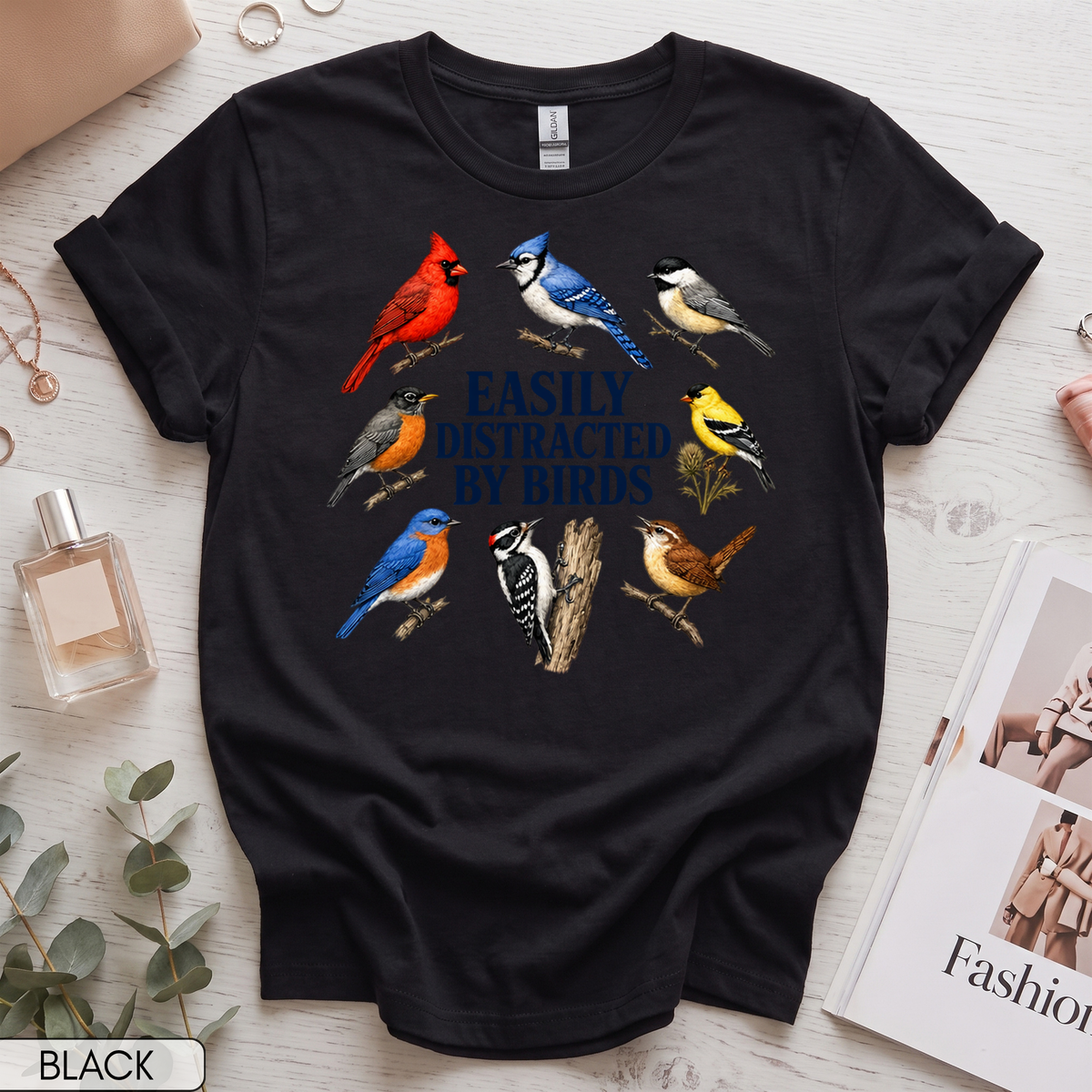 Easily Distracted By Birds Women's Short Sleeve T-Shirt