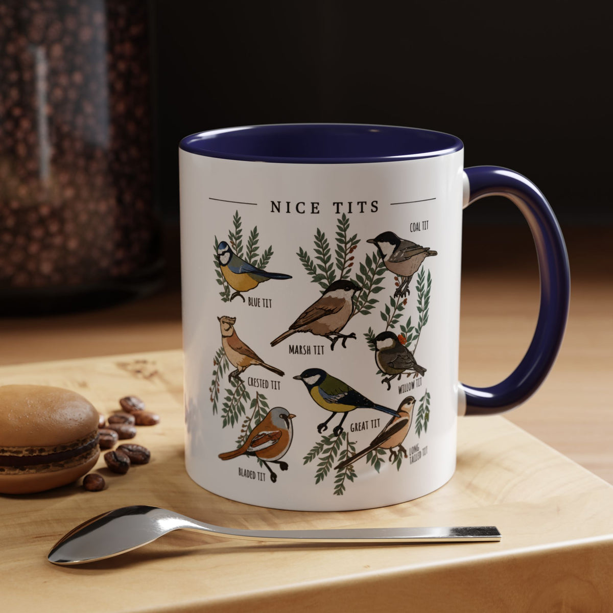 Nice Tits Bird Illustration Coffee Mug