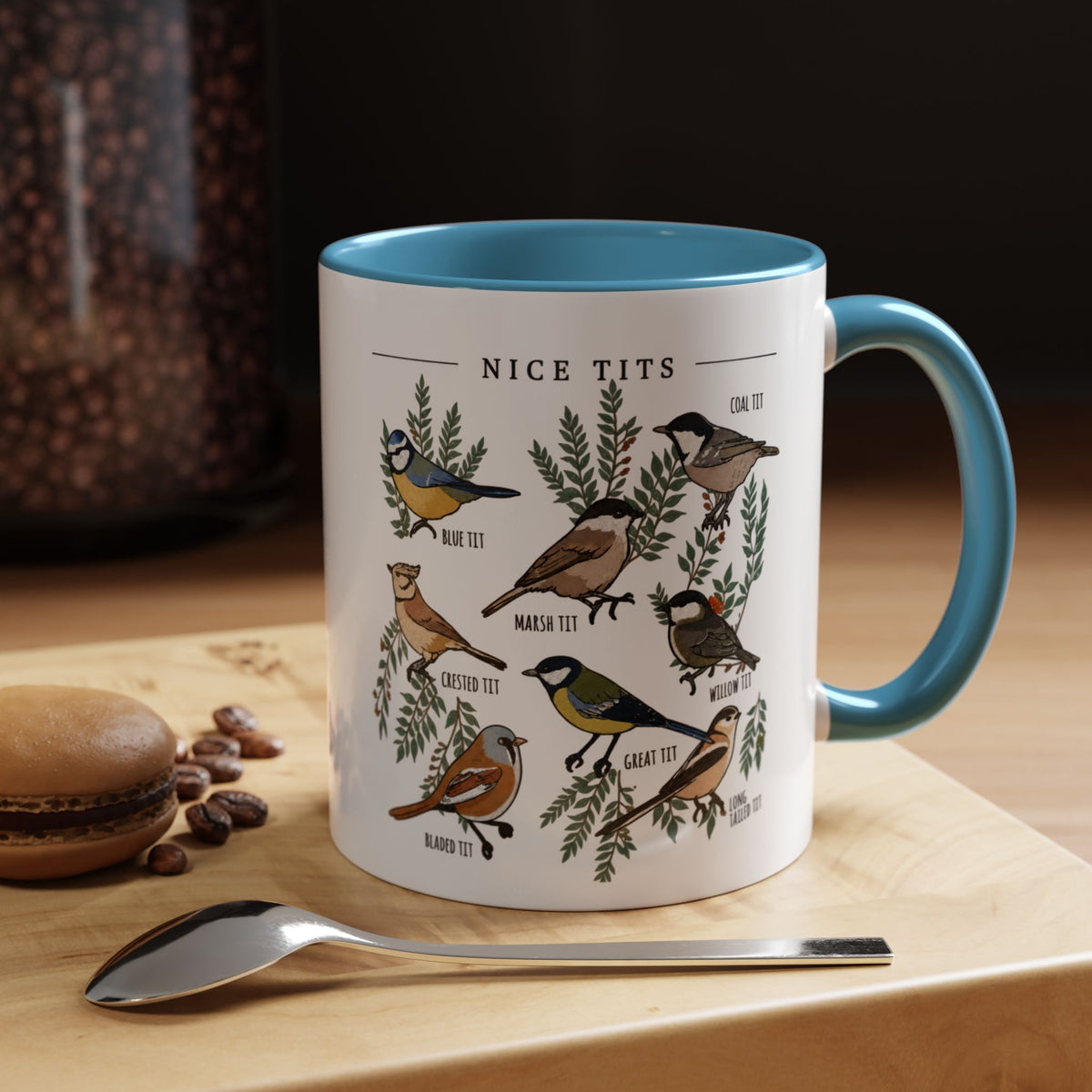 Nice Tits Bird Illustration Coffee Mug