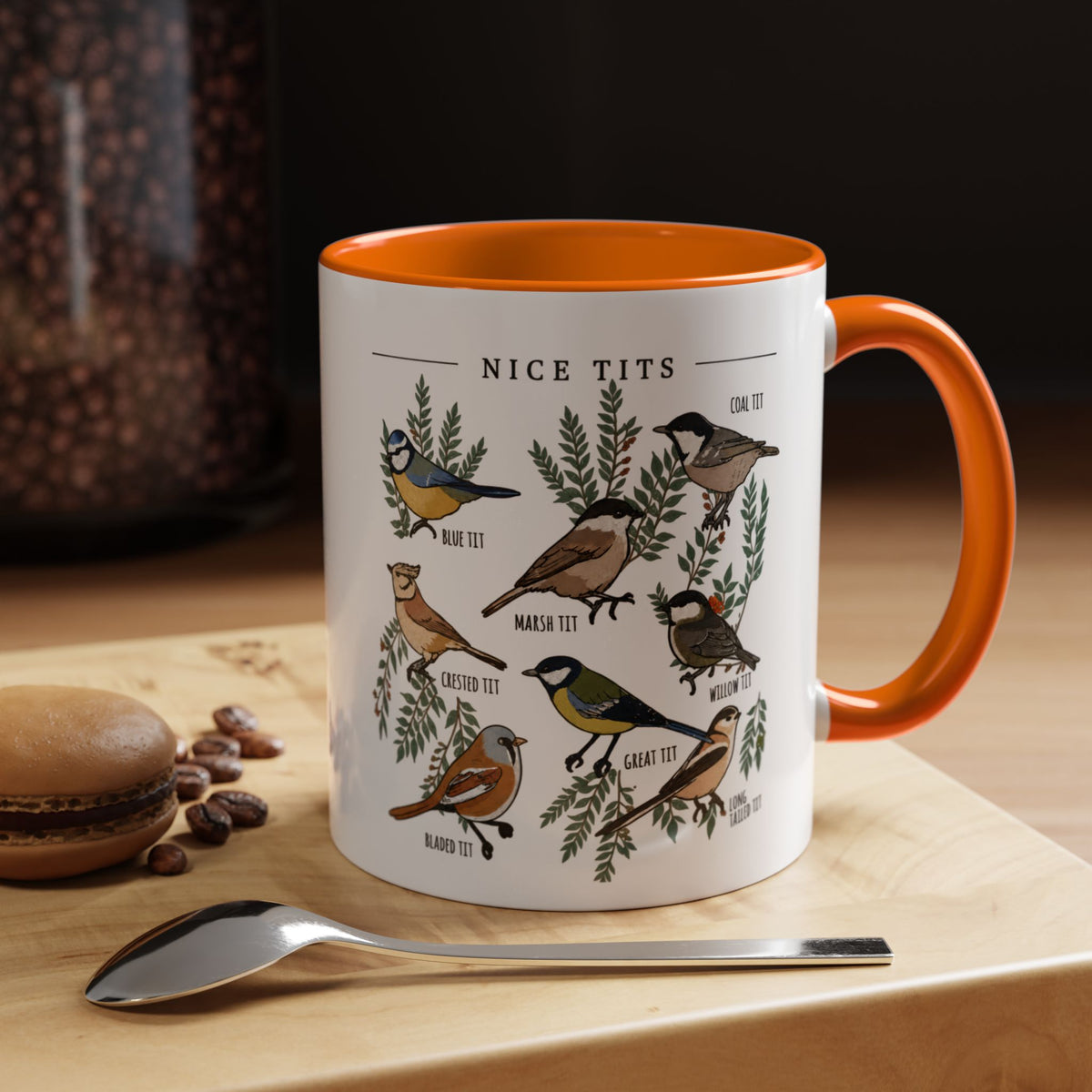 Nice Tits Bird Illustration Coffee Mug